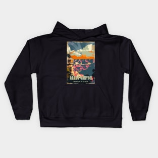 Grand Canyon National Park Vintage Travel Poster Kids Hoodie